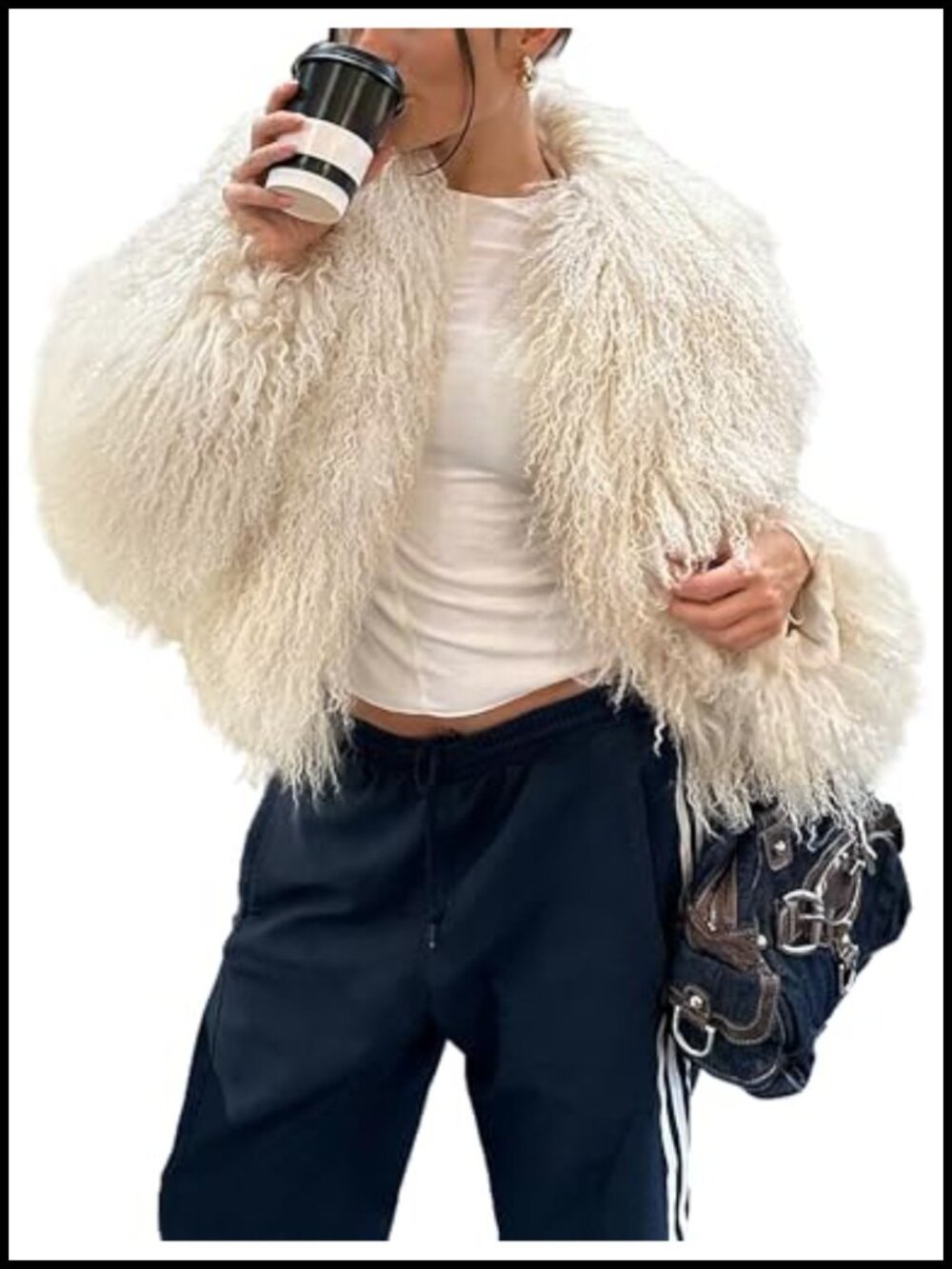 Faux Fur Coat Women Mid-Length Fall Winter Fuzzy Jacket
